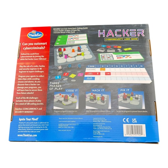 ThinkFun Hacker Cybersecurity Logic Game 120 Challenges Beginner to Expert - Picture 2 of 7